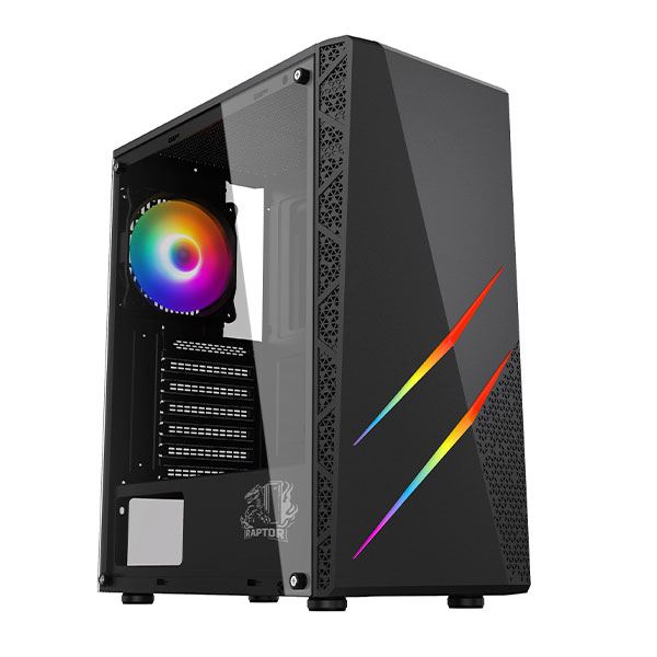 GABINETE RAPTOR BLAZE FORCE TG FAN RGB