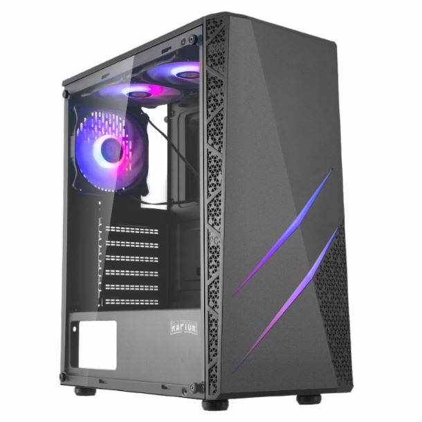 GABINETE RAPTOR BLAZE FORCE V2 TG 3FAN RGB