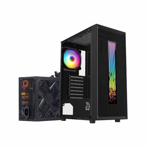 GABINETE RAPTOR VORTEX TG FAN RGB FUENTE 650W RAPTOR 80 PLUS BRONZE