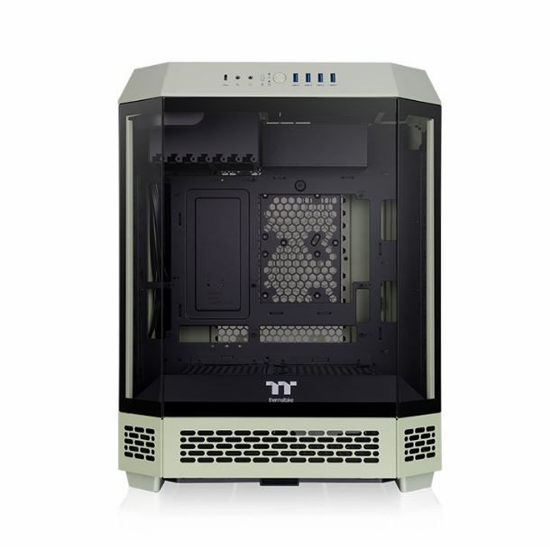 GABINETE THERMALTAKE THE TOWER 600 TG 2FAN MATCHA GREEN