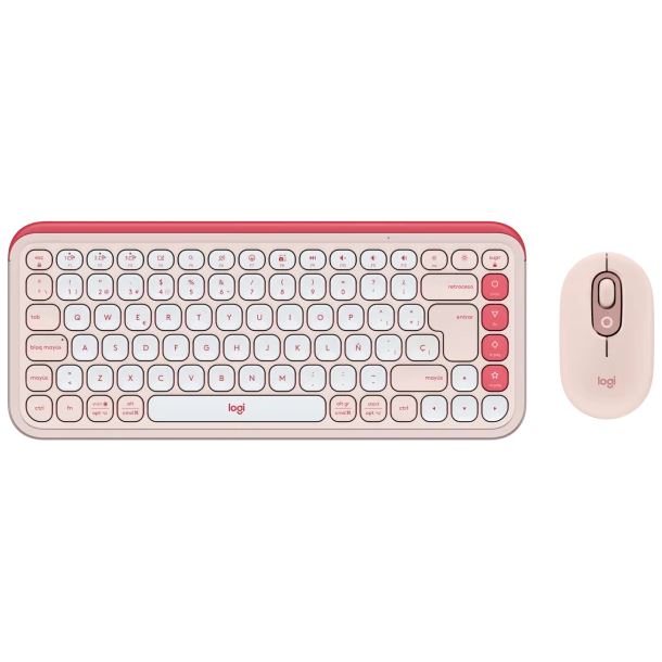 COMBO TECLADO Y MOUSE LOGITECH POP ICON ROSA 920-013053