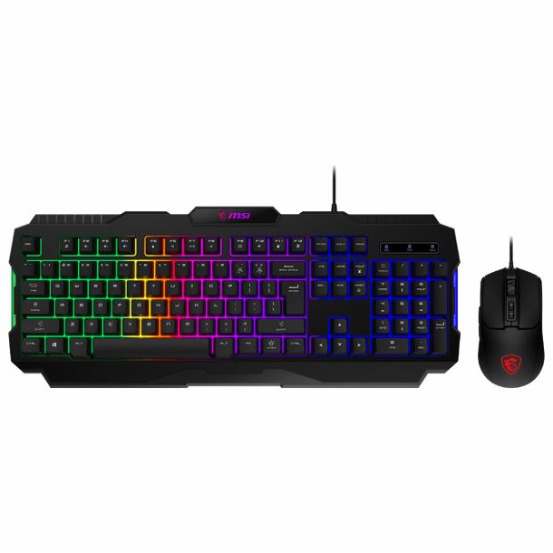 KIT TECLADO Y MOUSE RGB MSI FORGE GK100