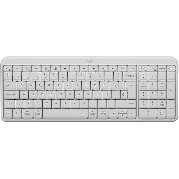 TECLADO LOGITECH BLUETOOTH K250 PEBBLE WHITE 920-013446