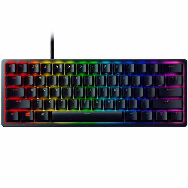 TECLADO GAMER 60% RAZER HUNTSMAN MINI PURPLE SWITCH ESPAÑOL RZ03-03392900-R311