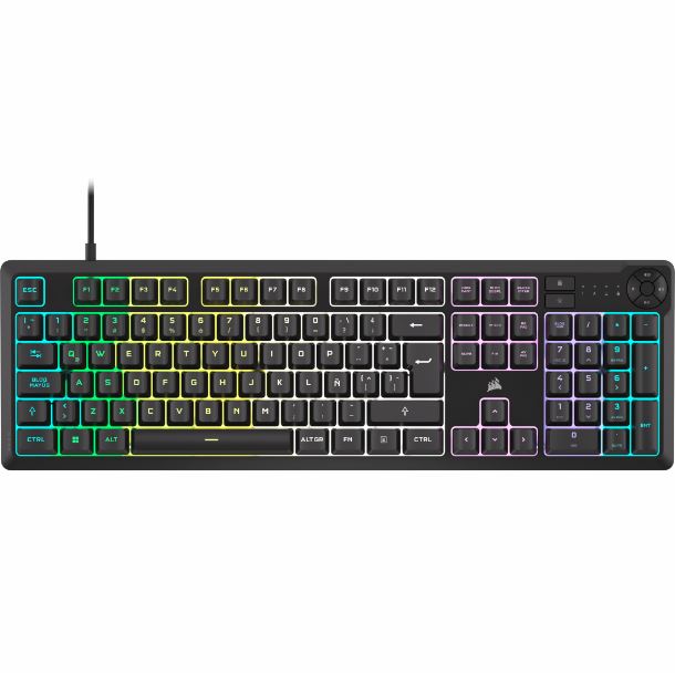 TECLADO MECANICO CORSAIR K55 CORE RGB RUBBERDOME
