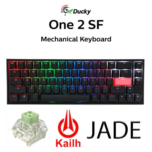 TECLADO GAMER DUCKY ONE 2 SF RGB KAILH JADE DOUBLE SHOT PBT MECANICO