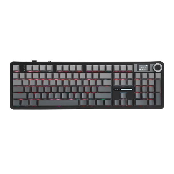 TECLADO MECANICO AULA F108 PRO BLACK DEGRADE WIRELESS FULL RGB SWITCH RAIN DROP
