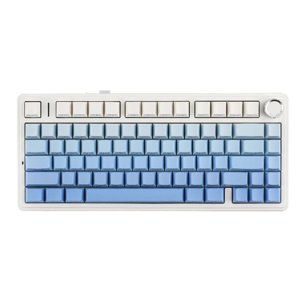 TECLADO MECANICO AULA F75 BLUE DEGRADE WIRELESS 75% RGB SWITCH REAPER