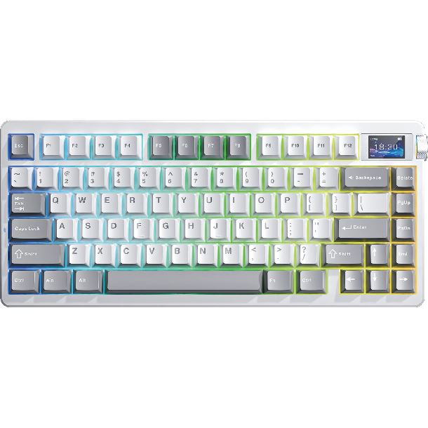 TECLADO MECANICO AULA NOVA 75 GREY-WHITE WIRELESS 75% RGB SWITCH STAR VECTOR