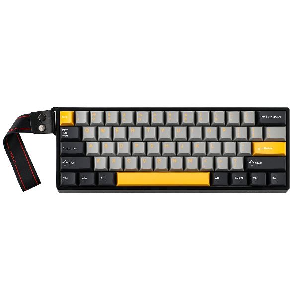TECLADO MECANICO AULA WIN60HE MAX DARK GREY/LIGHT GREY/YELLOW SWITCH WING CHUN